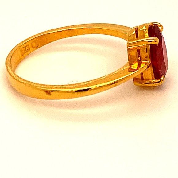 Winza Ruby 1.33ct Solid 22K Yellow Gold Ring - Picture 3 of 6